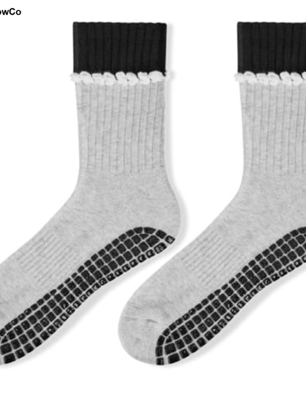 Non Slip Yoga Socks for Women, Cotton Pilates Grips for Ballet Dance Barre